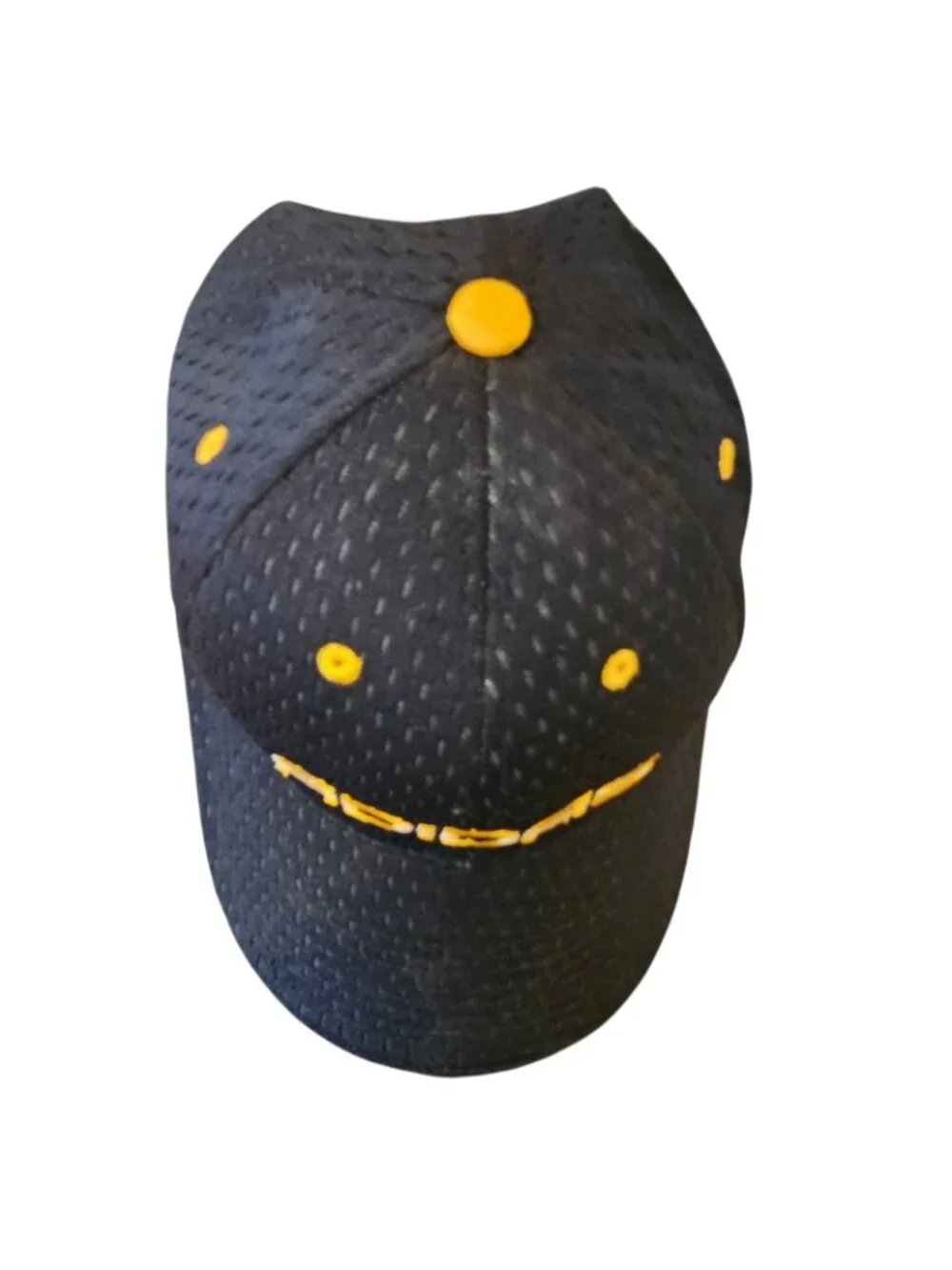 Adidas Youth Hat Cap Navy Blue Yellow Embroidered Logo Mesh Adjustable
